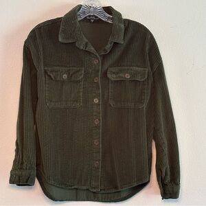 Velvet Heart Women's Dark Green Corduroy Utility Jacket SZ Small